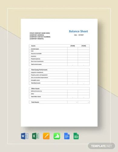 new balance sheet template