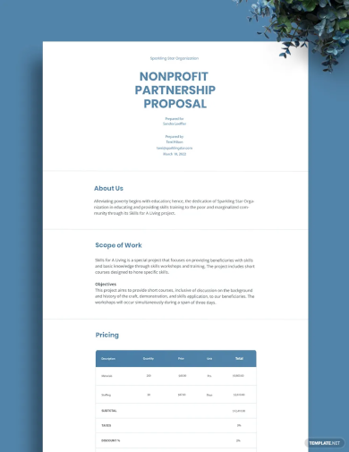 Nonprofit Partnership Proposal Template