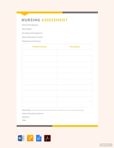 Nursing Assessment Template