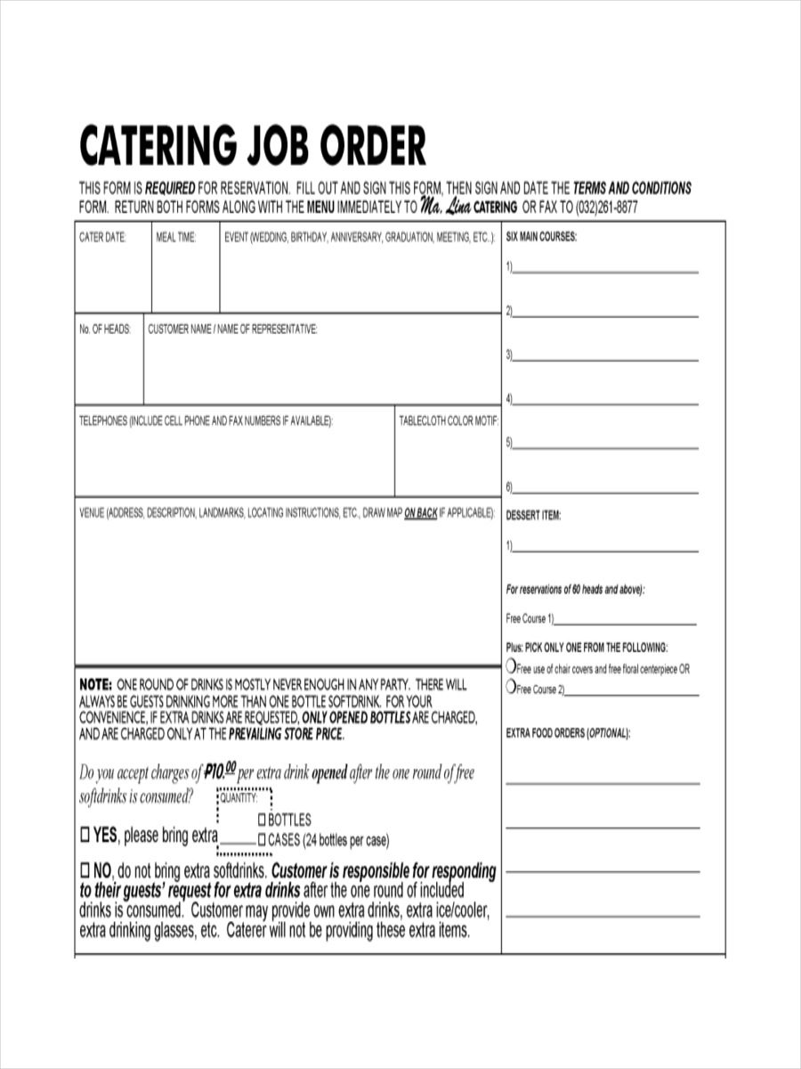 FREE 8 Job Order Examples & Samples In PDF DOC