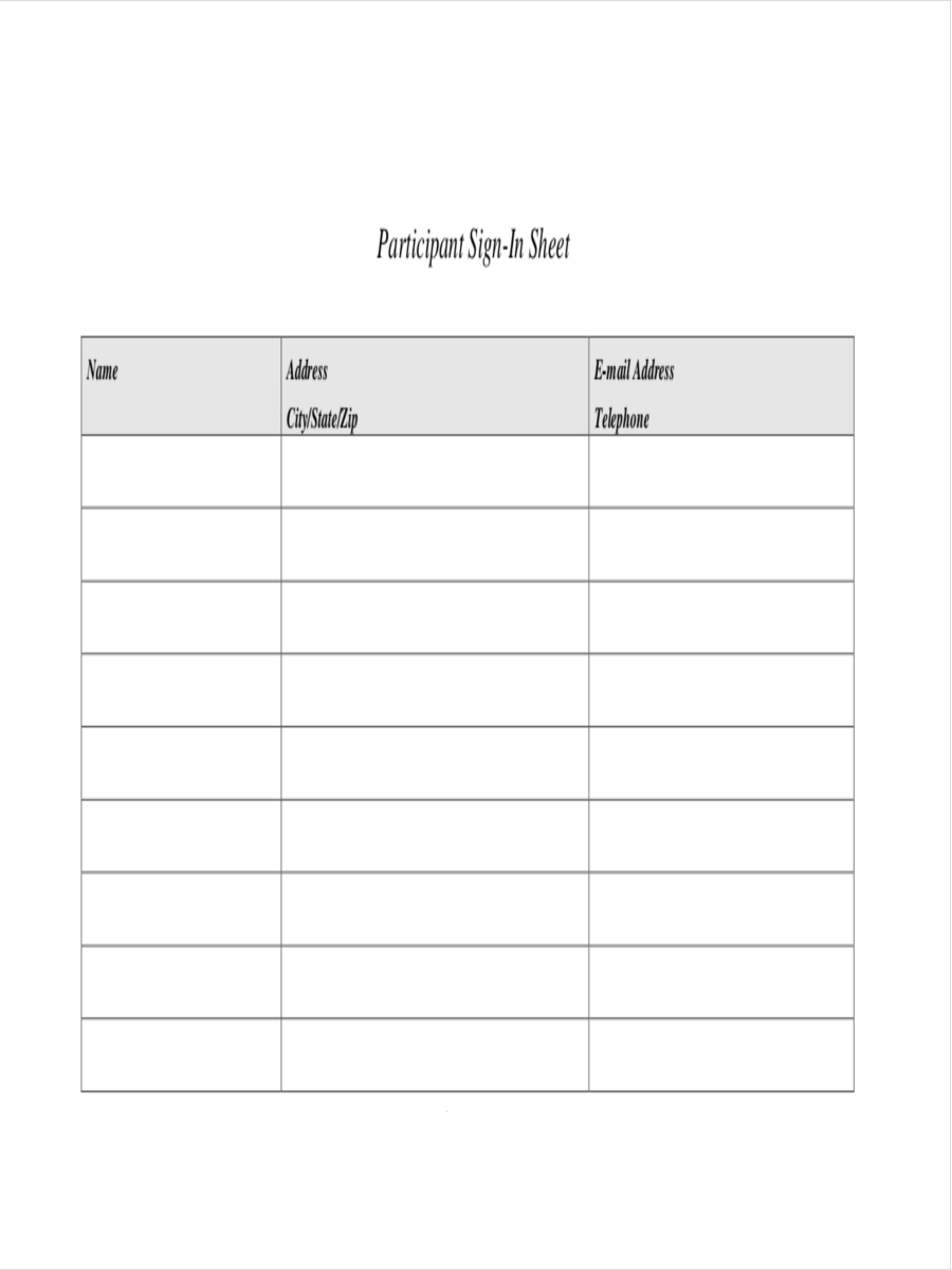 FREE 17+ Sign-In Sheet Examples & Samples in PDF | DOC | Examples