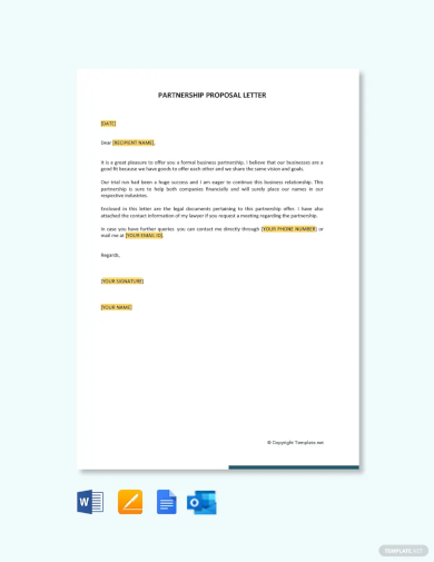 Partnership Proposal Letter Template