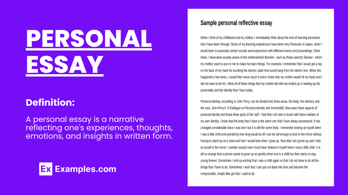 personal essay format example