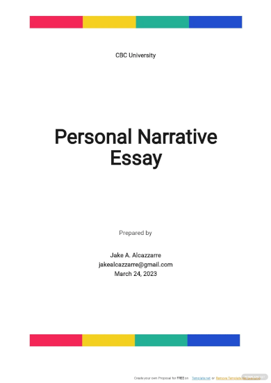 personal narrative essay
