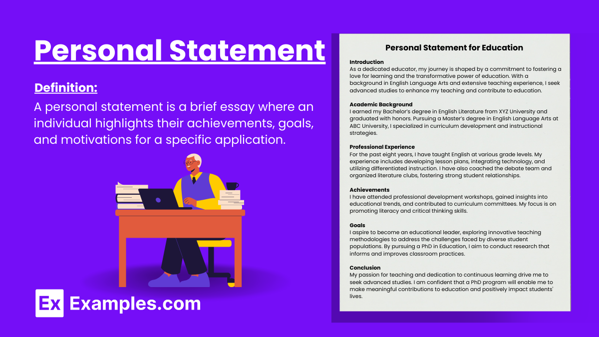 example personal statement university application