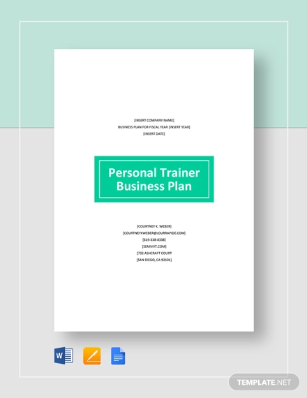 personal trainer business plan 