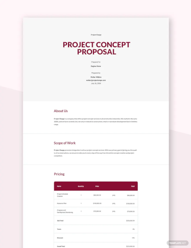 project concept proposal template