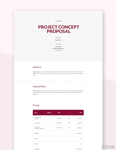 Project Concept Proposal Template