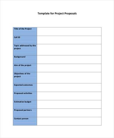 Project Proposal Format in PDF