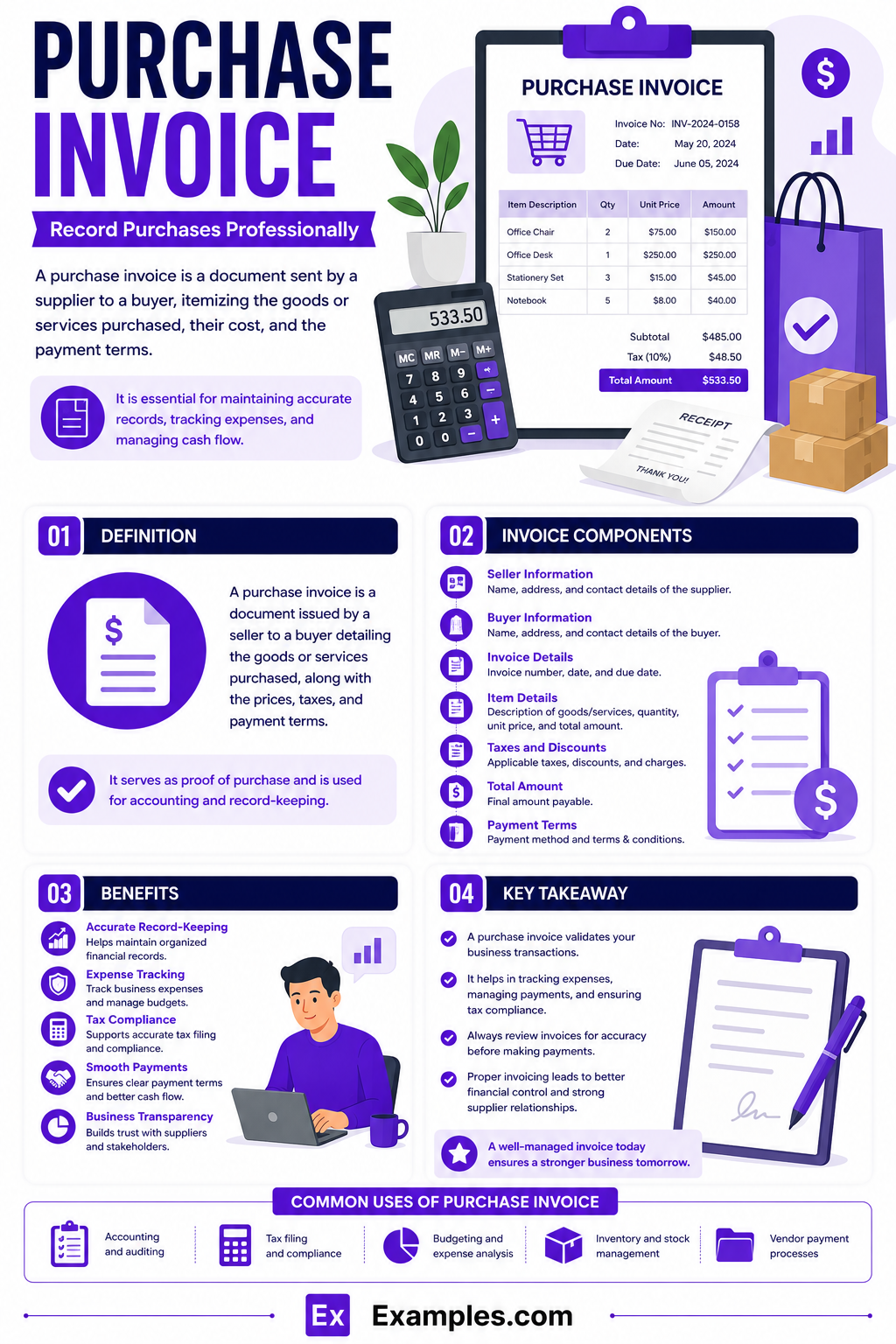 8+ Purchase Invoice Examples to Download