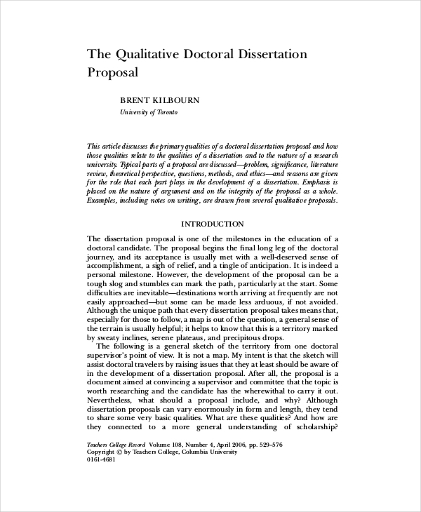 Qualitative Dissertation Sample