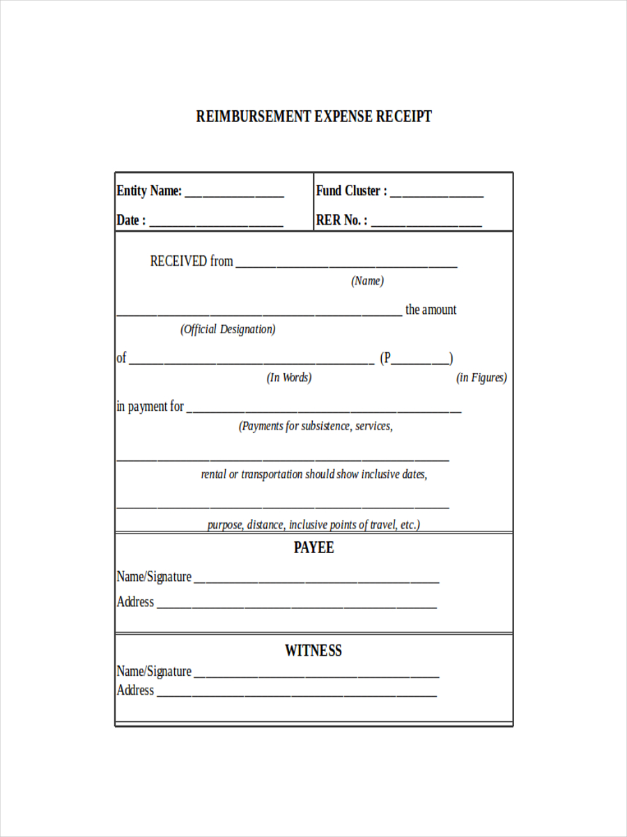 expenses receipt