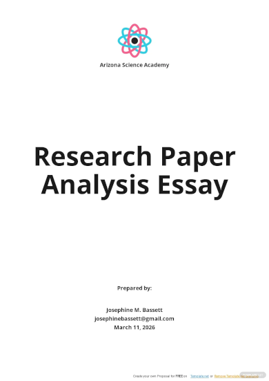research paper analysis essay template