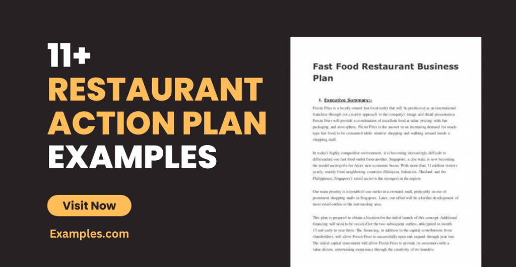 Restaurant Action Plan Examples