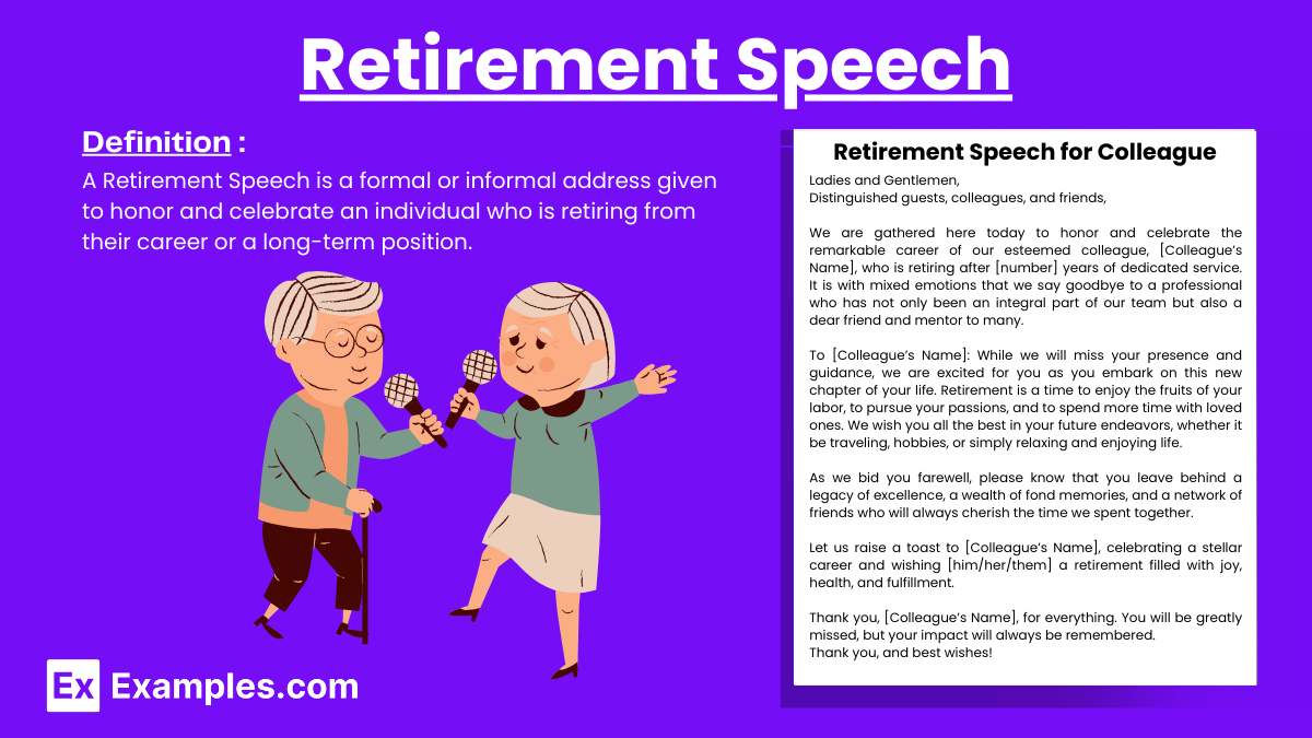 how to write retirement speech