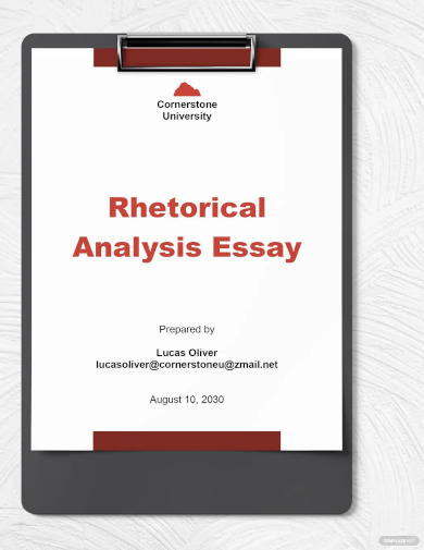 model rhetorical analysis essay