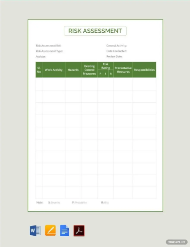 risk assessment template