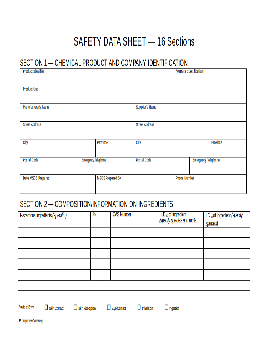 material safety data sheet pdf free download