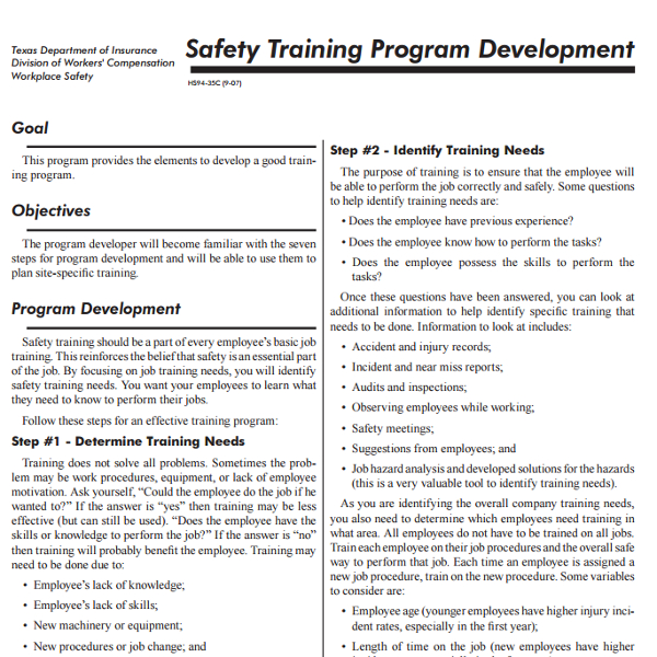 Training Program 20 Examples Design PSD Word Pages Google Docs 