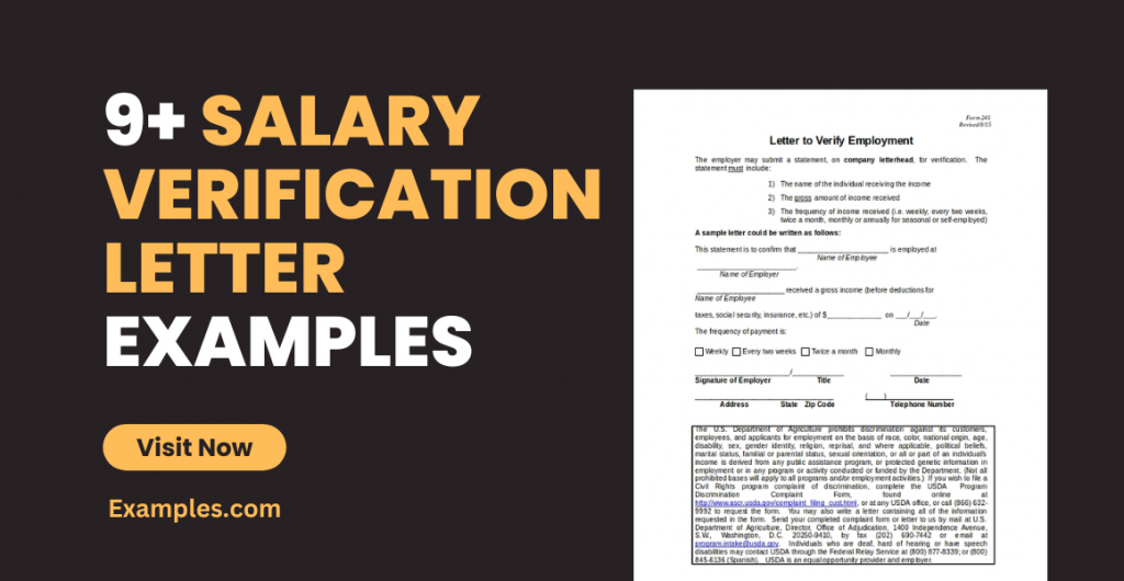 Salary Verification Letter Examples