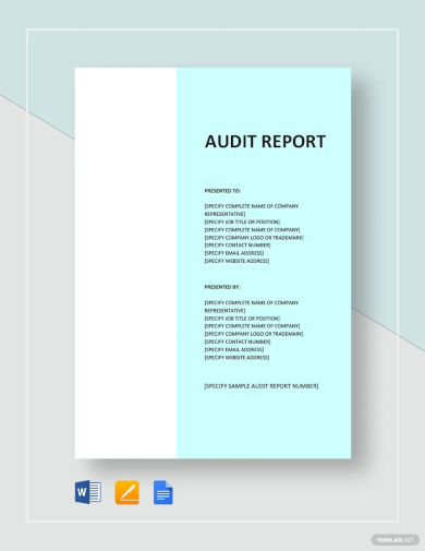 sample audit report template