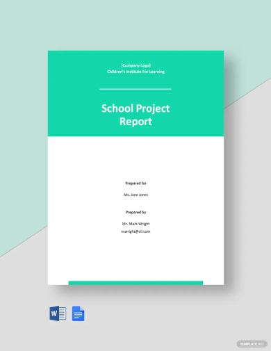 school project report template