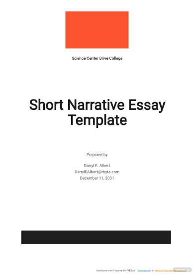 short narrative essay