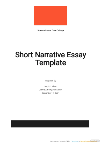 Short Narrative Essay