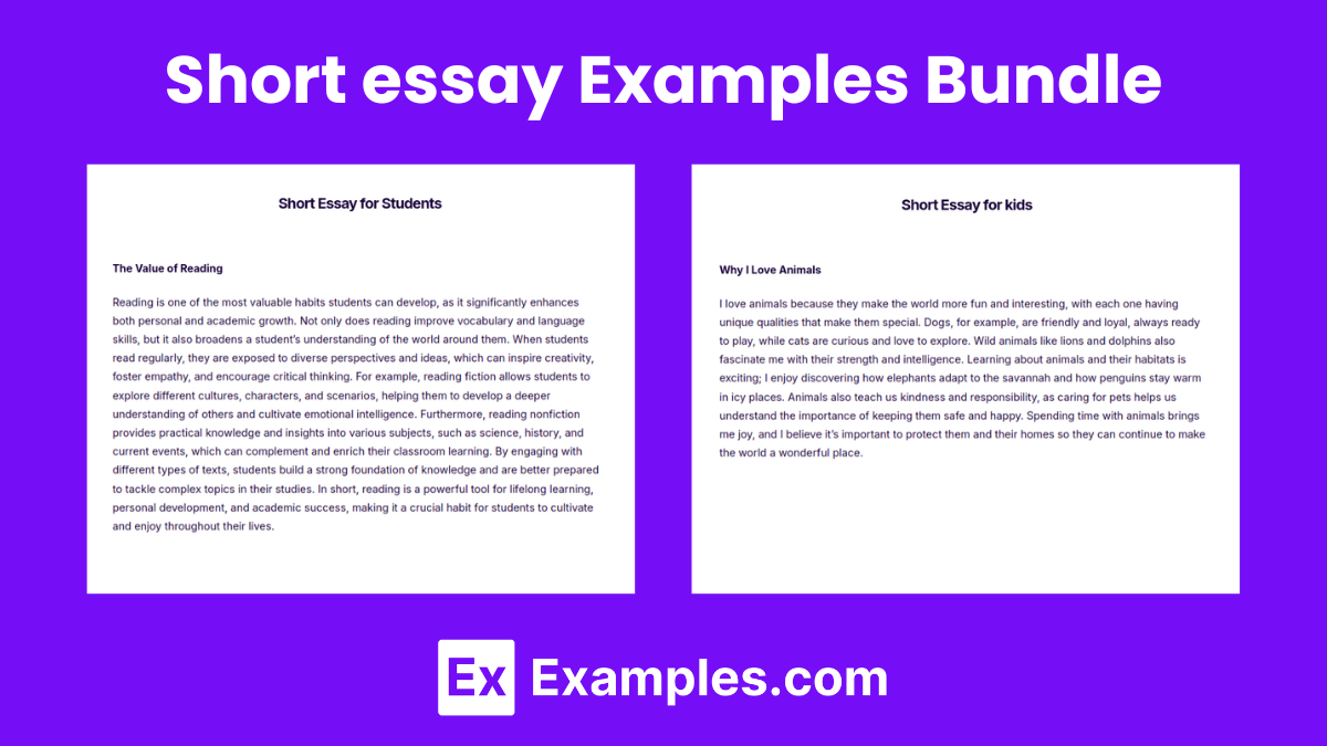 Short essay Examples Bundle