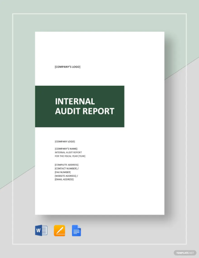 simple internal audit report template