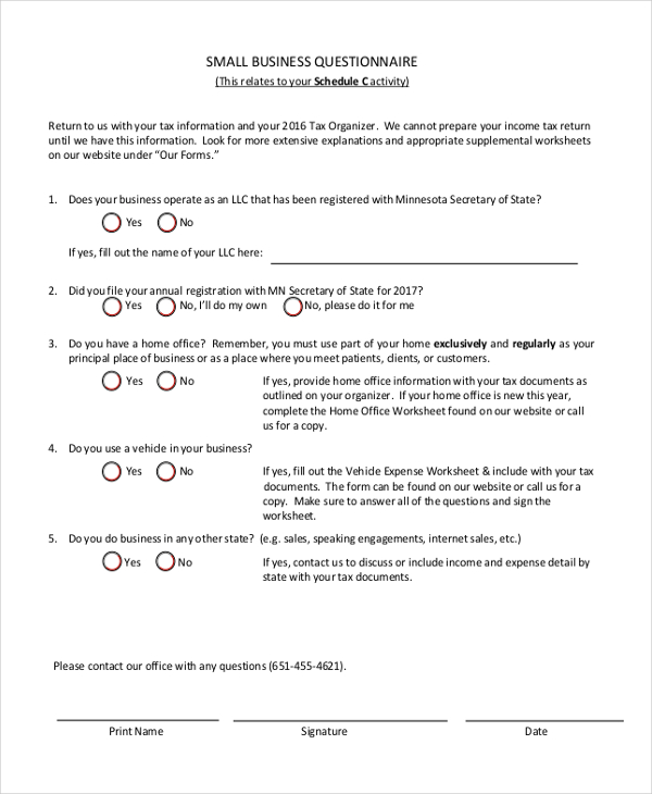 Free 30 Questionnaire Examples In Pdf Google Docs Word Apple Pages Examples