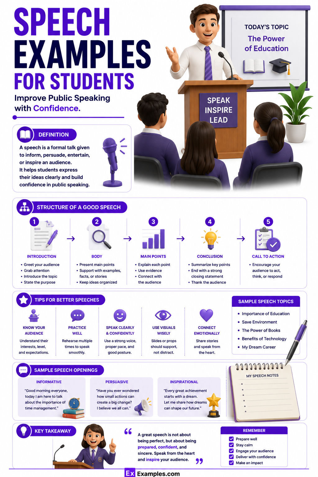 10+ Speech for Students Examples to Download