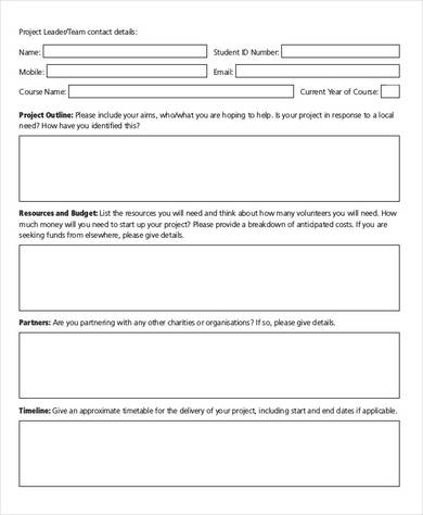 student volunteer project proposal