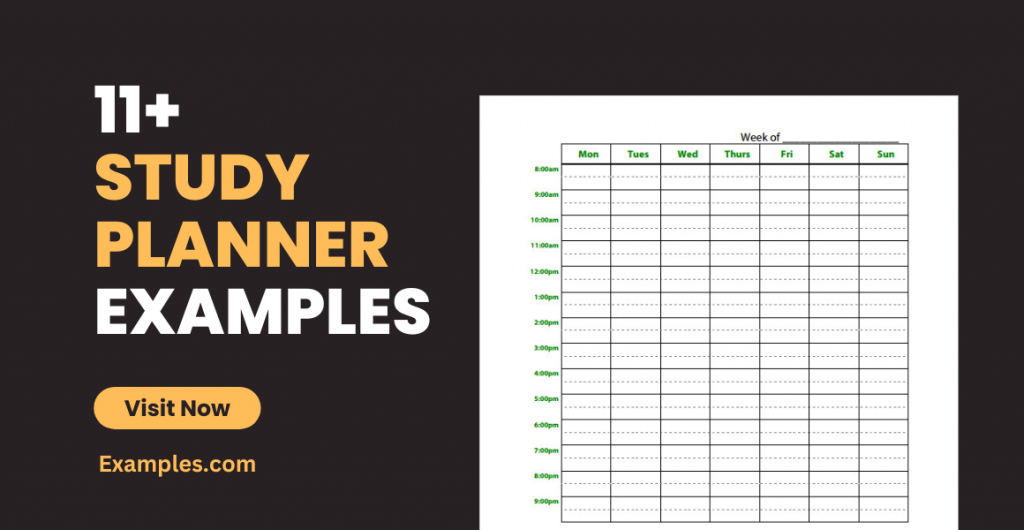 Study Planner Examples