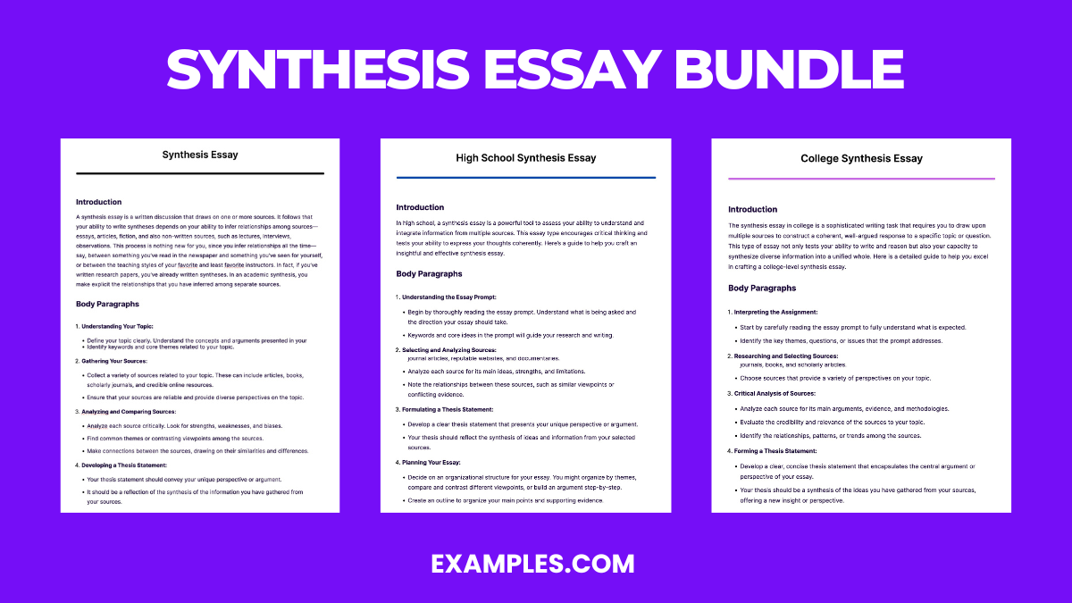 synthesis essay bundle
