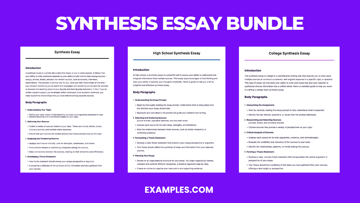 Synthesis Essay Bundle