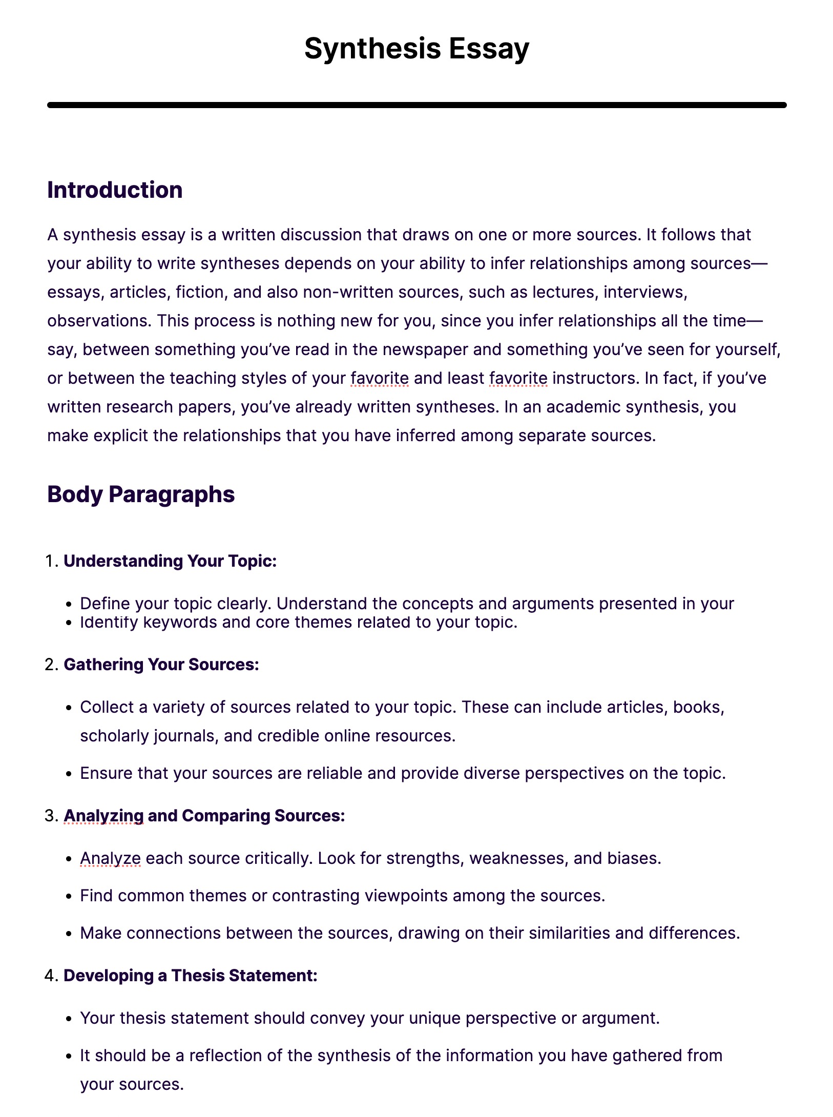 Steps to Synthesis and Integration