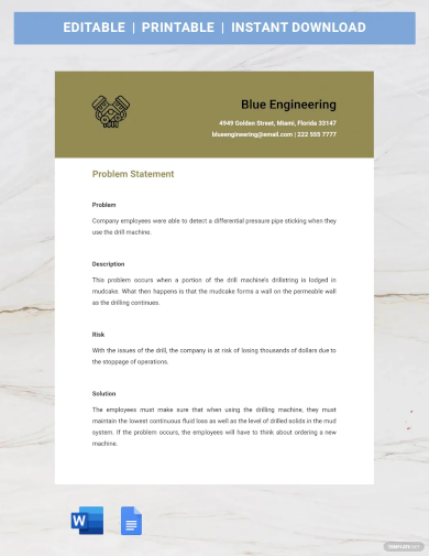 Technical Problem Statement Template