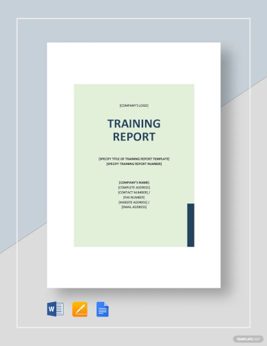 training report template
