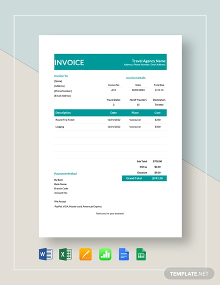 View Invoice Template Docs To Go PNG