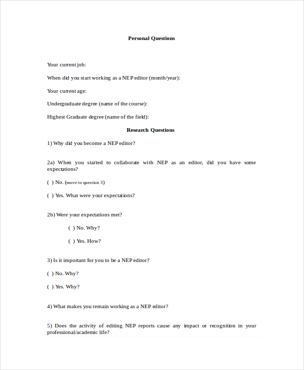 Dissertation questionnaires online