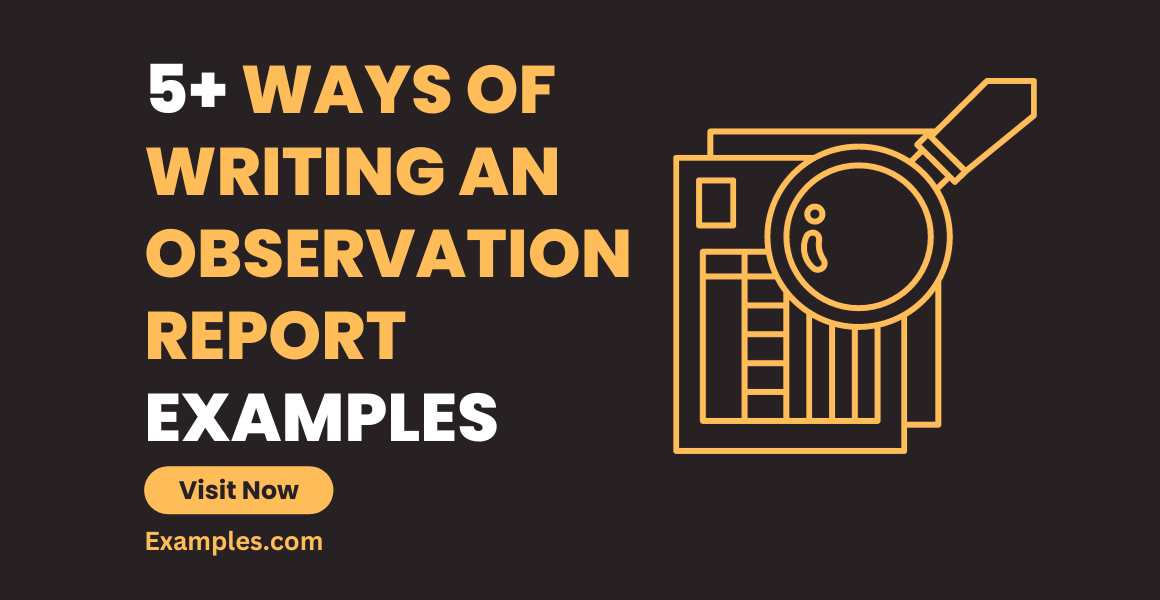 ways of writing an observation report examples