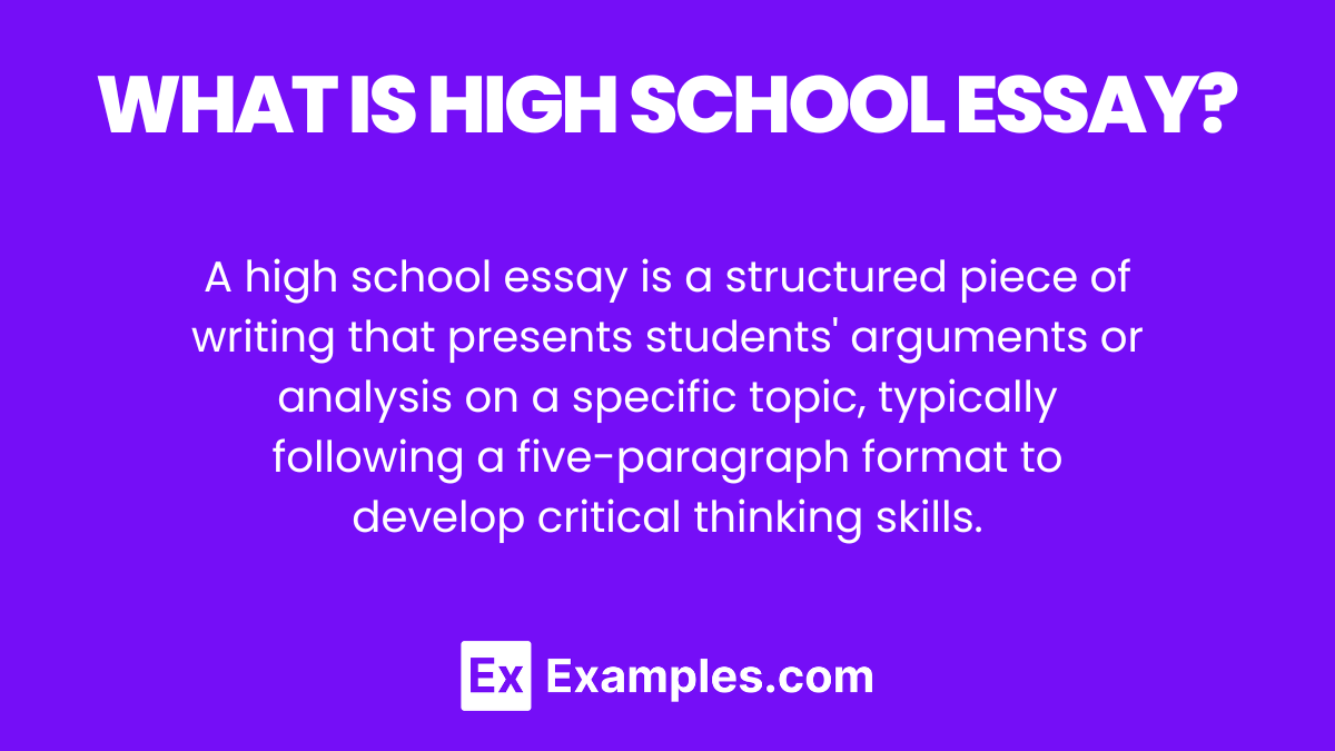 essay typer high school