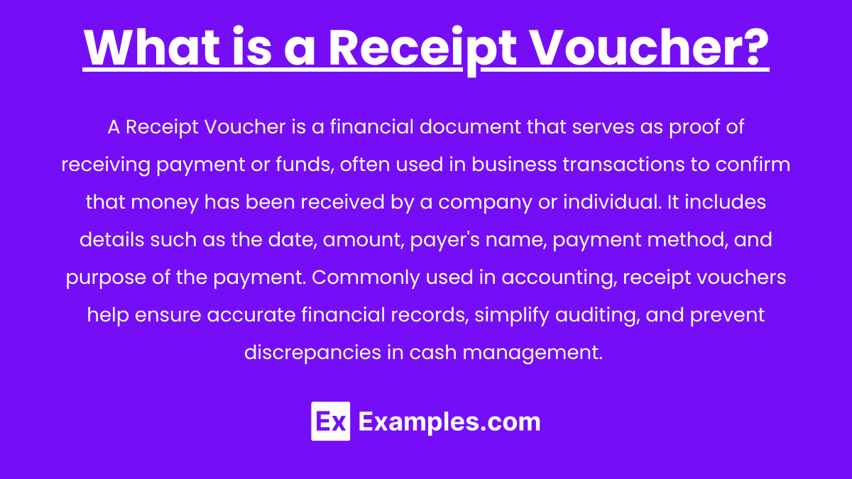 What is a Receipt Voucher