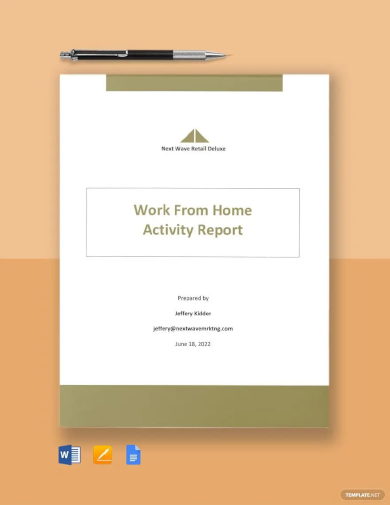 work from home activity report template