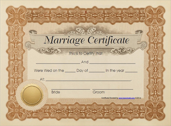 marriage certificate