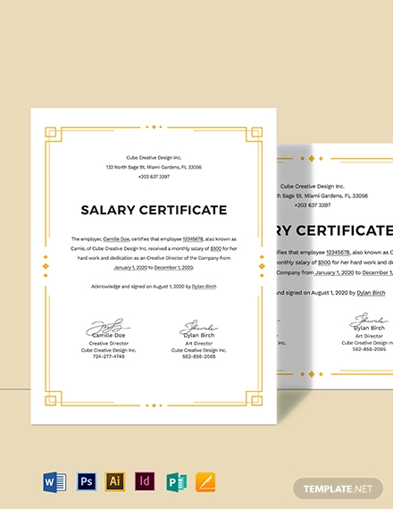 Salary Certificate 12 Examples Format Pdf Examples