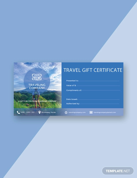 travel gift certificate