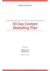 30 day content marketing plan template 212x300