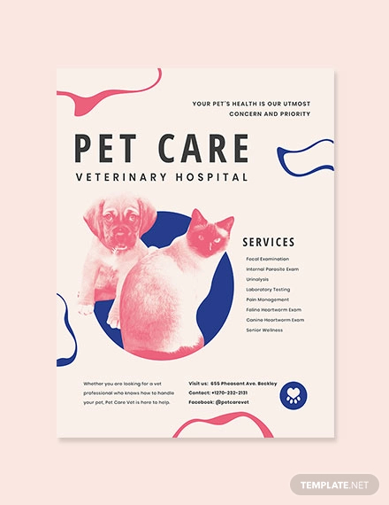 animal hospital poster template
